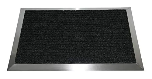 Szagato Edelstahlrahmen mit Polypropylen-Fußmatte 110x60 cm (Marke (Schmutzfangmatte, Fußabtreter, Schmutzmatte)