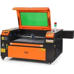 VEVOR 80W CO2 Laser Graviermaschine - Graveurausstattung mit 500x700 mm Arbeitsbereich, ideal für präzises Laserschneiden und -gravieren, unterstützt Windows, Linux und macOS.