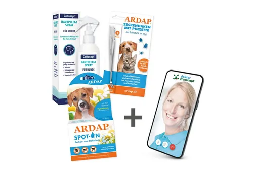 Canosept Fellpflege ARDAP Dr. Fressnapf Floh- und Zeckenschutz-Paket für Hunde M