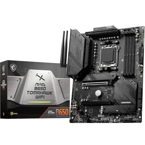 MSI MPG B650 Tomahawk WiFi Mainboard ATX - Ryzen 7000 bereit, 80A VRM und blitzschnelle Wi-Fi 6E Konnektivität für Gaming und kreative Anwendungen