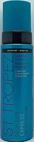 St.Tropez Self Tan Express Selbstbräuner-Schaum 200 ml - Selbstbräuner für Damen, schnelltrocknend und pflegend, für eine natürliche, gleichmäßige Bräune ohne Sonnenexposition.