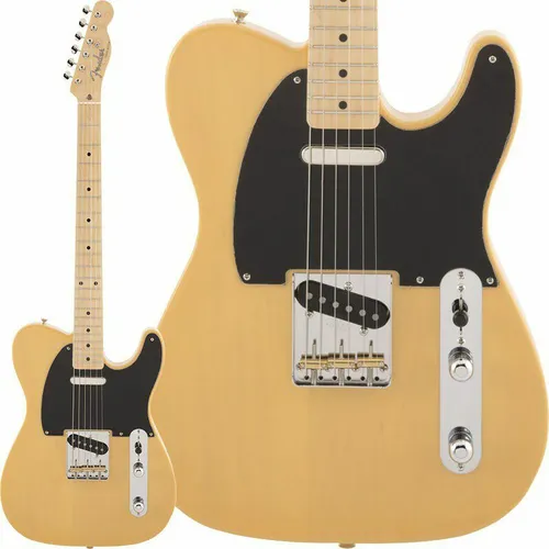 Fender Made in Japan Traditional '50s Telecaster MN Butterscotch Blonde E-Gitarre - Gitarren, gefertigt in Japan mit klassischem Vintage-Sound und kräftigem U-Profil-Hals für optimale Spielkontrolle. Inklusive Gigbag!