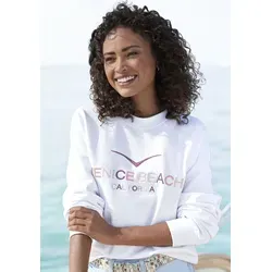Venice Beach Sweatshirt mit großer Logostickerei - Sportlich-casual Sweatshirt in Weiß mit großer Logostickerei, ideal für lässige Outfits. Hergestellt aus 60% Baumwolle und 40% Polyester, pflegeleicht und bequem.