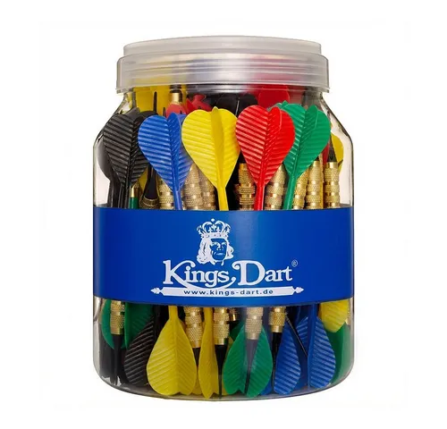 Kings Dart Softdart-Set "Standard" 12er Set - Dartzubehör – Günstige und robuste Softdarts mit stabilen Messingbarrels und langlebigen Spitzen, ideal für Einsteiger und Freizeitspieler.