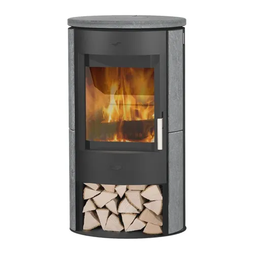 Kaminofen Fireplace Zaria - 6 kW Heizleistung, eleganter Speckstein und große Sichtscheibe für optimale Wärmeverteilung