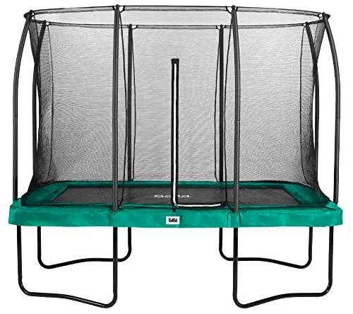 Salta Trampolin Comfort Edition 305 x 214 cm - Sicheres Springvergnügen in Grün - Trampolin mit TÜV-Zertifizierung, hochwertigem Sicherheitsnetz und 20 mm dickem Schutzrand für maximalen Spaß und Sicherheit. Ideal für Garten und Freizeit.