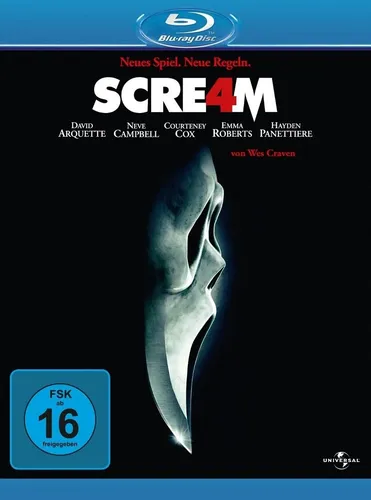 Universal Pictures Blu-ray Scream 4 - Horrorfilm - Packender Horrorfilm über die Rückkehr von Sidney Prescott nach Woodsboro, wo der sadistische Ghostface-Killer erneut sein Unwesen treibt. Ideal für Horror-Fans!