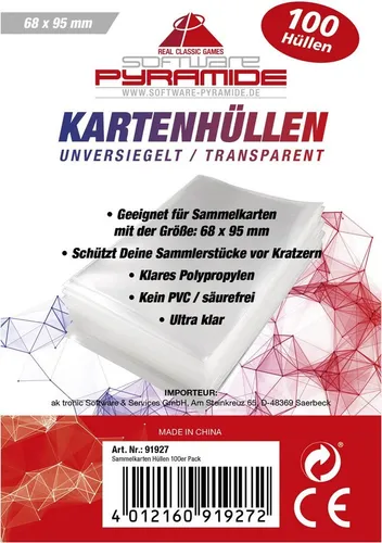 Software Pyramide Sonstiges Freizeitprodukt/Spielzeug Sammelkarten Hüllen 100er