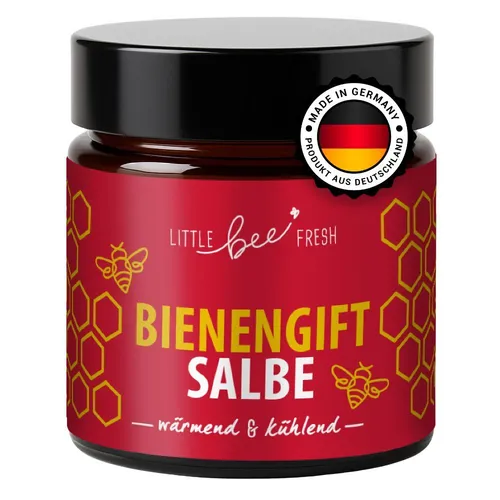 Little Bee Fresh Bienengiftsalbe – Wärmend & Kühlend - Bienengiftsalbe für Rücken, Nacken & Gelenke. Diese pflegende Salbe kombiniert bewährte Pflanzenextrakte und sorgt für ein geschmeidiges Hautgefühl – ideal für beanspruchte Körperpartien.