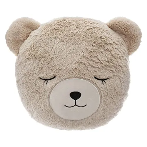 Atmosphera Zierkissen Bär Braun 30 cm - Kuscheliges Kinder Kissen im Bärenkopf Design, perfekt zum Spielen und Entspannen. Ideal für das Kinderzimmer und aus weichem, hochwertigem Polyester.