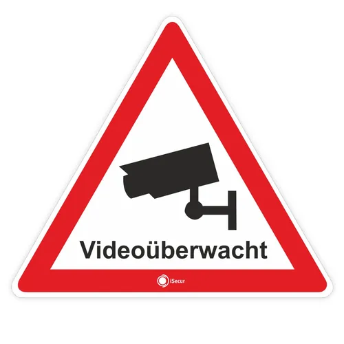 Aufkleber Videoüberwacht innenklebend I 10 cm I hin_295