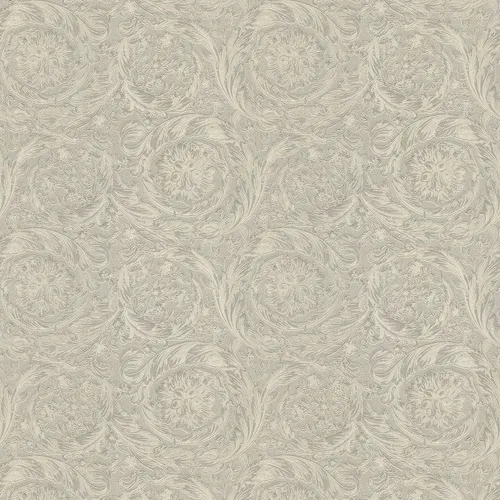 Profhome 366921-GU Exklusive Luxus Tapete Barock glänzend silber grau 7,035 m2