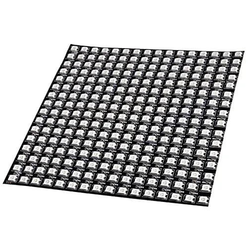 AZDelivery RGB LED Panel WS2812B 16x16 - Flexibles LED Modul mit 256 adressierbaren LEDs - Mainboards: Programmierbare LED-Anzeige mit vielseitigen Effekten und flexibler Nutzung für kreative Projekte, ideal für Raspberry Pi und Arduino.