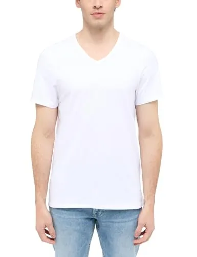 MUSTANG T-Shirt 1014664 Doppelpack 5XL - Herren-Shirts im praktischen Doppelpack, aus 100% Baumwolle, ideal für hohen Tragekomfort und Maschinenwäsche geeignet.