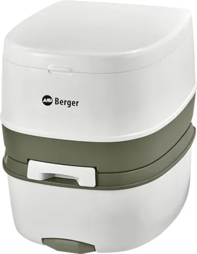 BERGER Mobile Campingtoilette Bio Supreme 22L – Komfortabel & Leicht zu Reinigen - Camping-Toiletten mit Füllstandsanzeige und abnehmbarem Abwassertank für höchsten Komfort und einfache Reinigung – ideal für stressfreies Camping.