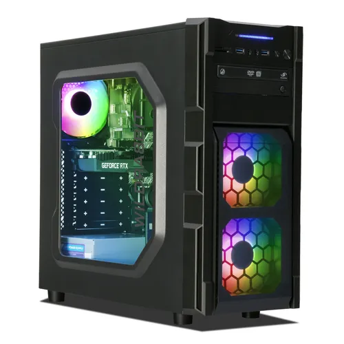 Ankermann Business Office Work Gaming V3 - PC-System mit AMD Ryzen 7 5700X, 32GB RAM und 1TB NVMe SSD. Ideal für Büro und Gaming, sofort einsatzbereit mit Windows 11 und Libre Office.