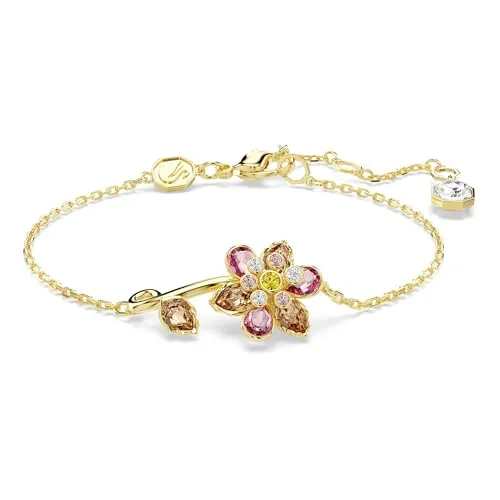 Swarovski Idyllia Armreif - Eleganter Armreif mit einer blühenden Kristallblume aus der Idyllia Kollektion, perfekt anpassbar mit Karabinerverschluss und Verlängerungsstück – ideal für einen harmonischen Look.