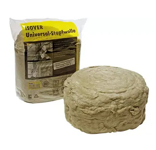 Isover Universal-Stopfwolle 25 Ltr. - Hochwertige Dämmung - Lose Steinwolle für schwer zugängliche Hohlräume, ideal für Trennwände und komplizierte Oberflächen. Bis zu 30% aus Recycling-Glas, Euroklasse A1, nichtbrennbar und bis 700 °C verwendbar.