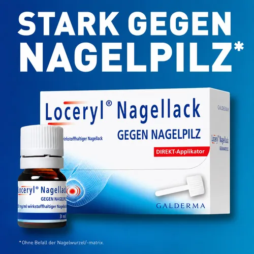 Loceryl Nagellack gegen Nagelpilz, 5 ml - Nagellack gegen Finger- und Fußnagelpilz mit Langzeiteffekt, der bis zu 7 Tage aktiv bleibt – einfach aufzutragen und ideal für die Behandlung von Pilzbefall.
