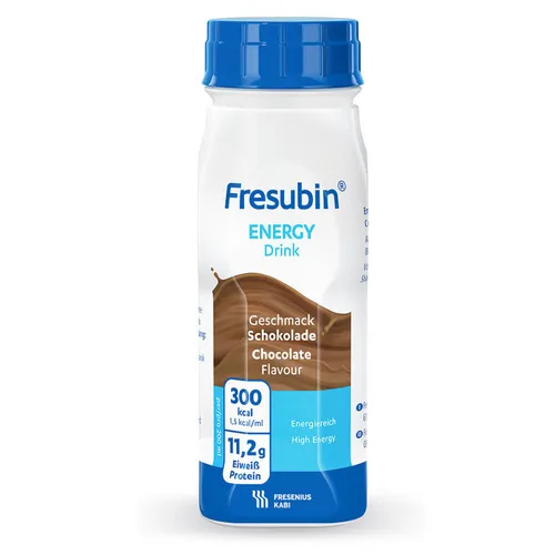 FRESUBIN Energy Drink Schokolade 1,5 kcal - Arzneimittel: Hochkalorische, eiweißreiche Trinknahrung mit 300 kcal pro Flasche, laktose- und glutenfrei, ideal für Menschen mit erhöhtem Energiebedarf oder Appetitlosigkeit.