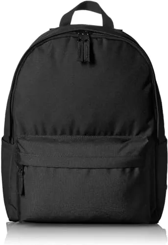 Amazon Basics Rucksack für Schule und Freizeit, Schwarz, 30.99 cm x 15.24 cm x 40.13 cm - Robuster und leichter Rucksack für Schule und Alltag. Ausgestattet mit einem gepolsterten Laptop-Fach und verstellbaren Schultergurten für optimalen Tragekomfort.