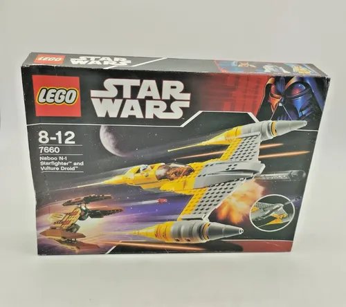 LEGO 7660 Naboo N-1 Starfighter & Vulture Droid - Star Wars Set - LEGO Set 7660 aus der Star Wars Reihe, originalverpackt und neu. Enthält 280 Teile für spannende Bau- und Spielmomente im Weltraum mit Anakin Skywalker und R2-D2.