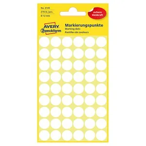 AVERY Zweckform Klebepunkte 3145 weiß Ø 12,0 mm, 270 St.