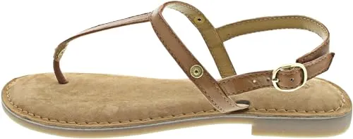 Hey Marly Comfort Cognac TS Sandale Braun - Wanderschuhe mit Memory-Foam-Decksohle für höchsten Tragekomfort, flexible und rutschhemmende Laufsohle für sicheres Gehen.