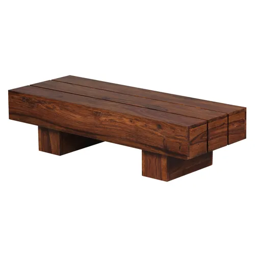 FINEBUY Couchtisch SuVa1490_1 - Rechteckiger Massivholztisch 120x45x30cm - Eleganter Couchtisch aus massivem Holz, ideal für modernes Wohnen. Mit einem geradlinigen Design und praktischer Ablagefläche bietet er Funktionalität und Stil für jedes Wohnzimmer.