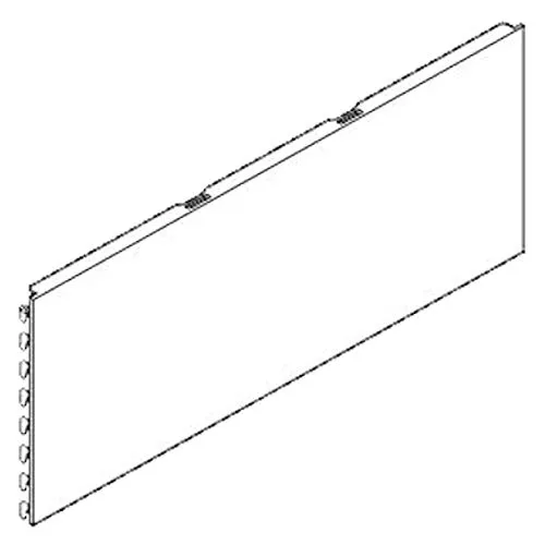 Tegometall Rückwand Glatt L 125 H 40 juraweiss