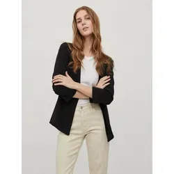 Vila Kurzblazer VIHer - Drapiert/gerafft in Schwarz, Größe XL - Eleganter Kurzblazer aus recyceltem Material, ideal für Business-Mode. Mit drapiertem Design und Dreiviertelärmeln für einen modernen Look.