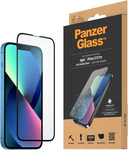 PanzerGlass™ Glas Displayschutz Apple IPHONE 13/13 Pro Rand zu Rand 9H