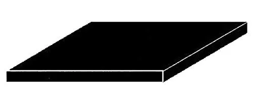 evergreen 9515 - Polystyrolplatten, Spiel, 150 x 300 x 1.00 mm, 2 Stück, schwarz