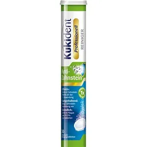 Kukident Anti Zahnstein Tabletten 30 St - Professionelle Reinigung für Zahnersatz - Mundpflegemittel mit innovativer Formel, entfernt Zahnstein ab der 1. Anwendung und beugt Neubildung vor. Ideal für strahlend sauberes Lächeln und frischen Atem.
