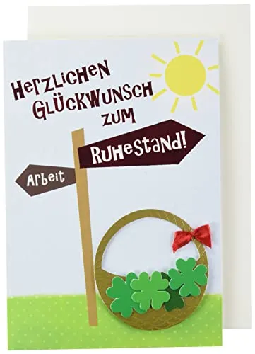 Perleberg Karte zum Ruhestand Lifestyle - Schilder, Schleife - 11,6 x 16,6 cm, 7410011-2
