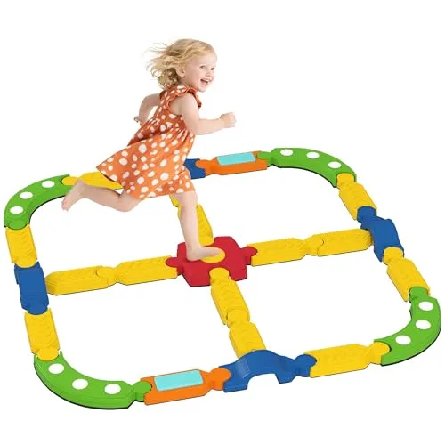 AIYAPLAY Balancierbalken für Kinder – Montessori Spielzeug mit 25 Balanciersteinen - Der AIYAPLAY Balancierbalken fördert spielerisch das Gleichgewicht und die Koordination von Kindern. Mit rutschfesten Pads und vielseitigen Formen für drinnen und draußen, ist er einfach zu stapeln und ideal für kreatives Spielen.