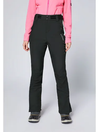 Chiemsee Ski- und Snowboardhose Damen Schwarz Größe 36 - Wasserabweisende und atmungsaktive Ski- und Snowboardhose von Chiemsee in Schwarz. Ideal für kalte Tage, mit praktischen Reißverschlusstaschen und verstellbarem Bund für optimalen Komfort.