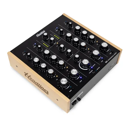 Headliner LA R4 - 4-Kanal Rotary Mixer - Mischpulte mit hochwertiger ALPS-Potentiometern und robustem Metallgehäuse für präzise Soundkontrolle und außergewöhnliche Mix-Qualität.