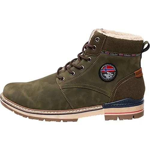 Nebulus Winterstiefel WAYNE Herren, khaki, Größe 42 - Praktische und warme Winterstiefel für Herren mit Kunstfell-Futter. Ideal für kalte Tage und vielseitig einsetzbar – für Freizeit und Outdoor-Aktivitäten.