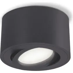 SSC-LUXon CELI-1N Deckenlampe flach mit LED fourSTEP Dimmen ohne Dimmer 4W neutralweiß 230V - Aufputz Spot schwenkbar anthrazit