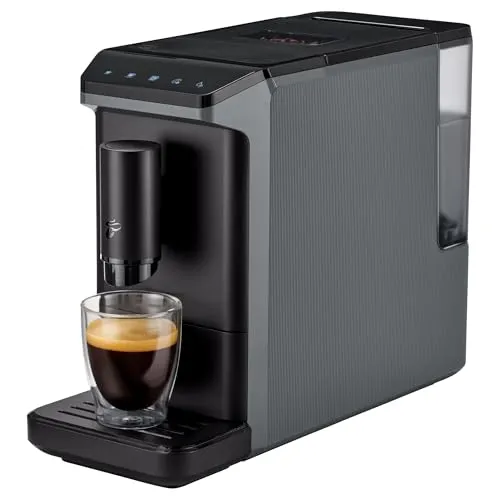 Tchibo Kaffeevollautomat Esperto mini - Kompakter Genuss für jede Küche - Kaffeevollautomaten, ideal für kleine Küchen oder unterwegs mit nur 16 cm Breite, bietet perfekten Espresso und Caffè Crema auf Knopfdruck.