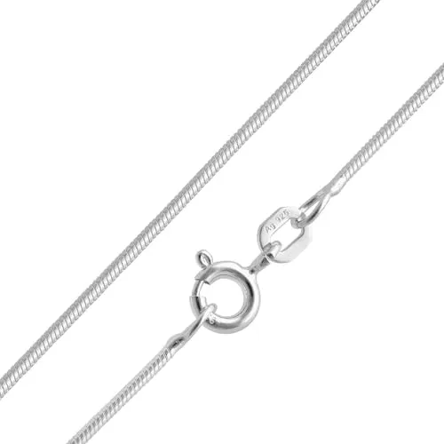 trendor Feine Schlangenkette 925 Silber Kette Damen 1,1 mm - Elegante 925 Silber Schlangenkette für Damen, nur 1,1 mm breit. Ideal für jeden Anlass, zeitlos und angenehm zu tragen. Perfekt als Geschenk für besondere Momente.