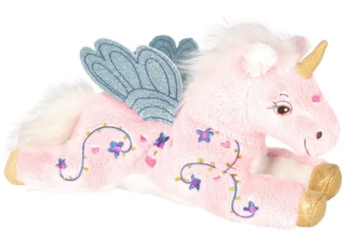 Kuschel-Einhorn Ella - Einhorn-Paradies - Kuscheltiere, zauberhaftes Einhorn Ella mit glitzerndem Horn und schimmernden Flügeln, perfekt zum Spielen und Kuscheln mit einer Größe von ca. 22 cm.
