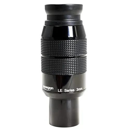 Omegon Teleskop LE Planetary Okular 3mm 1,25" - Hochleistungsokular - Teleskope - Hochwertiges Okular mit 20mm Augenabstand für brilliante Bilder und hohen Lichtdurchlass, ideal für detailreiche Himmelsbeobachtungen.