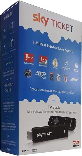 Sky Ticket TV Stick - HD Digital für Live Supersport - Erleben Sie Live-Sport in HD-Qualität mit dem Sky Ticket TV Stick. Einfach zu bedienen, ideal für Sportfans und für den direkten Zugang zu spannenden Events.