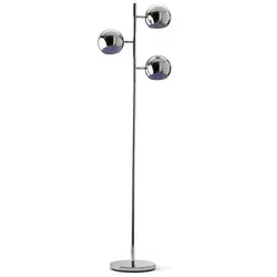 Kare Design Standleuchte Calotta - Chrom Stehleuchte mit schwenkbaren Leuchtschirmen - Stehleuchte für gezielte Ausleuchtung, stabiler Metallfuß und dekoratives Design. Ideal für Wohnzimmer, Schlafzimmer oder Büro.