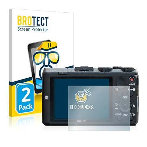 BROTECT (2 Stück Schutzfolie für Sony Cyber-Shot DSC-HX60 Displayschutz Folie Ultra-Klar