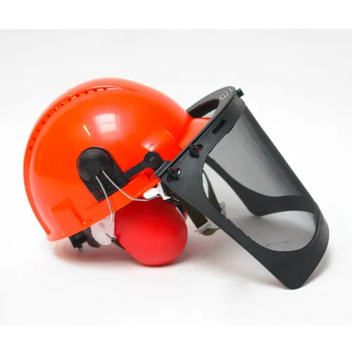 Forsthelmkombination im Karton - Fahrradhelme: Robuste Forsthelmkombination mit Schutzhelm für optimalen Sicherheits- und Tragekomfort bei der Arbeit im Wald.