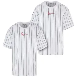 KARL KANI Herren T-Shirt - Herren-Shirts aus 100% Baumwolle, gestreift und oversize für maximalen Tragekomfort – das perfekte Basic für jeden Anlass!