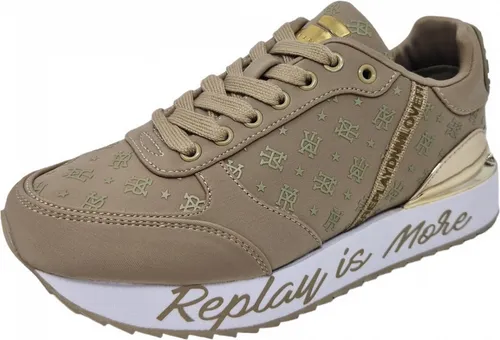 Replay Penny Allover Sneaker - Damen Sneaker von REPLAY in elegantem Beige, ideal für lässige Outfits und den ganzen Tag bequem.